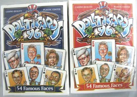 NEW 1996 Vtg Politicard Clinton Hillary Bill Political Playing Cards Gag Gift US - £7.36 GBP