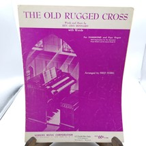 Vintage Sheet Music, The Old Rugged Cross for Organ by Fred Feibel, Robbins 1957 - £9.15 GBP