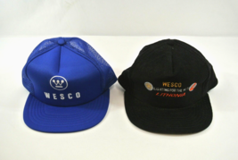 Wesco Lithonia Lot of 2 Hats Caps Snapback Blue Black Canada Cap Wilson ... - £38.06 GBP