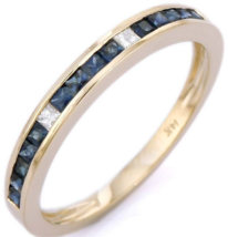 14K Gold Sapphire Band Ring - £279.77 GBP