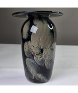 Blown Glass Art Vase Small 5.75in Taupe Blue Green Purple Elegant Décor ... - €172,30 EUR