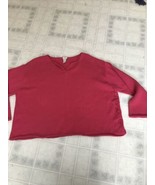 J.Jill XL Petite Pink Thick Split Neck Sweater Side Button Long Sleeve C... - $27.76