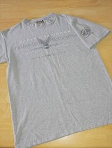 HARLEY DAVIDSON MEN&#39;S 100% COTTON SS GRAY TEE-M-BARELY WORN-CENTRAL MAIN... - £7.09 GBP
