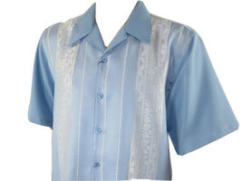 Men MONTIQUE 2pc Walking Leisure Suit Matching Set Short Sleeve 2227 C. Blue image 5
