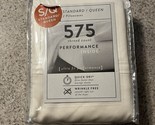 2 JCPenney Performance Inside 575 Thread Count Standard Queen Pillowcase... - $20.89