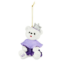 Holiday Time Purple Christmas Snowflake Teddy Ornament, 3.75 in - $13.85