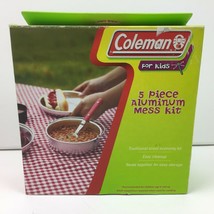 Coleman 5 Piece Aluminum Camping Outdoors Mess Kit For Kids - £23.50 GBP
