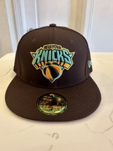 New York Knicks Burnt Wood Brown New Era 59FIFTY Fitted Hat Cap Size 7 - £23.67 GBP