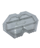 Vintage Fostoria Clear Glass Starburst Serving Tray Relish Etched 13&quot; - £31.42 GBP