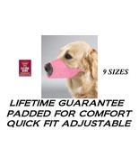 Guardian Gear NO BITE BARK DOG MUZZLE LINED Quick-FIT Nylon ADJUSTABLE T... - £5.45 GBP+