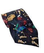 Country Squire Golf Clubs Balls Bags Flags Shoes Sport Novelty Silk Necktie - $280.52 MXN