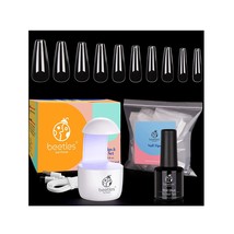 Beetles Nail Tips and Glue Gel Nail Kit | 2 in 1 Nail Gel and Base Gel with 500  - £99.90 GBP