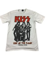 2019 KISS Rock-n-Roll Band Concert T-shirt S White End of the Road World Tour - £11.78 GBP