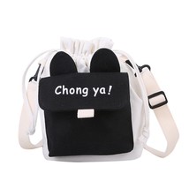 Canvas Bucket Bags Women 2020 New Korean Version Shoulder Bag Fashionable Multi- - £19.22 GBP