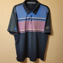 Adidas Men&#39;s GOLF Polo Sport Shirt Size L Blue and Gray With Oregon State logo - £12.55 GBP