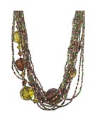 Vintage Esmore Multi Strand Torsade Style Faceted Beads Boho Seed Bead N... - $24.26
