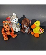 Beanie Babies QUACKERS Duck Little Feathers Chocolate Kiss Sledder Stuff... - $29.30