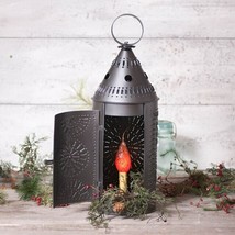 21 inch Electric Lantern Light in Smokey Black Tin - £68.35 GBP