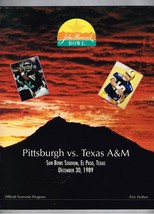 1989 Sun Bowl Game Program Pittsburgh Panthers Texas A&amp;M Aggies - £117.33 GBP