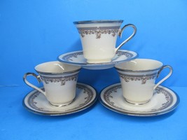 Lenox Lace Point Cups And Saucers Set Of 3  Excellent Condition - £23.17 GBP