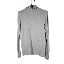 Athleta Womens Gray Running Top Thumb Holes Size Medium Waffle Pattern - £16.80 GBP