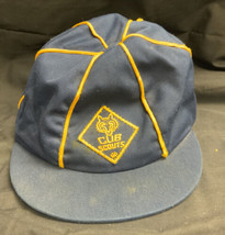 Vintage 1950s Cub Scouts Bsa Blue Gold Uniform Hat Boy Scout Official Wolf Cap - £5.10 GBP