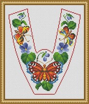 Antique Butterfly Slipper Butterflies and Flowers Cross Stitch PDF Pattern - $4.75