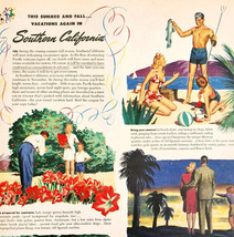 1946 Southern California Vacation Advertisement Vintage Travel West Coas... - $29.99