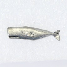 Silver Tone Sperm Whale Vintage Lapel Pin Humpback  1.3&quot; L x .36&quot; H - $312.13 MXN