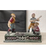 Vintage Reproduction Animated  Baseball Hometown Battery Cast Iron Bank CV - $34.65