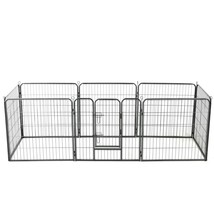  Dog Playpen Black Powder-coated steel 31.5x31.5 in per panel - $300.88 CAD