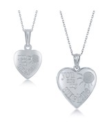 Sterling Silver Mother Daughter Set Heart Pendant Locket You Are My Suns... - $206.45 CAD