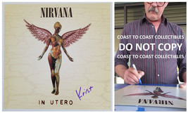 Krist Novoselic signed Nirvana In Utero 12x12 album photo COA proof.autographed - £236.85 GBP