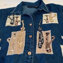 New Directions Embroidered Applique Jacket Top L - €12,83 EUR