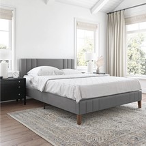 Modern Tufted Upholstered Platform Bed By Classic Brands In, Peyton Slate. - £415.62 GBP