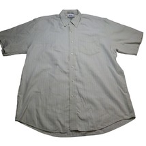 Cutter &amp; Buck Shirt Mens XL Yellow Blue Plaid Short Sleeve Button Up Casual - £19.46 GBP