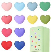 12Pcs Refrigerator Magnets Colorful 3D Heart Shape Refrigerator Magnets ... - £19.76 GBP