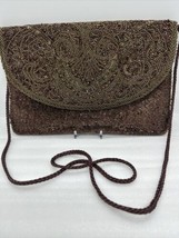 Carolyne Barton Nights Vintage Copper Brown Beaded Evening Bag Crossbody... - £11.06 GBP