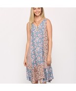 NEW! GIGIO by Umgee Boho Style Floral Print Asymmetrical Sleeveless Dress - £27.42 GBP