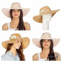 August Hat Company New Directions Natural Floppy Hat UPF 50+ One Size - £27.97 GBP