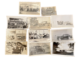 Photographs 11 Cars Automobiles Autos Men Woman Black &amp; White Pictures Various - £25.74 GBP