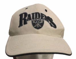 Los Angeles Oakland Raiders NFL Vintage 90s White Logo Stitched Hat Cap One Size - $47.90