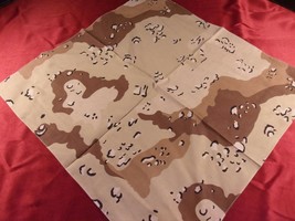 Nwot Bandana Chocolate Chip Desert Storm Summer Lightweight 100% Cotton 21X21 - £9.37 GBP