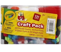 Crayola - Craft kit - 131 pieces pipcleaners pom poms arts crafts kids s... - $8.98