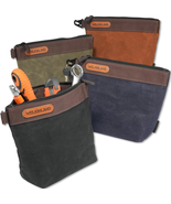 Waxed Canvas Tool Pouch, 4Pcs-Set Tool Pouches, 10Inch Tool Pouches with... - $57.99