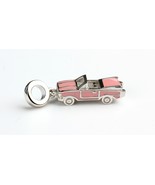 *925 STERLING SILVER ELVIS PRESLEY SIGNATURE PINK CLASSIC CAR BEAD CHARM - $1,289.88 MXN