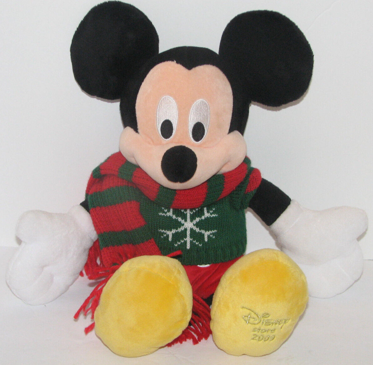 The Disney Store Minnie Mouse Winter Theme 2009 Sweater & Scarf - $19.78