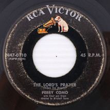 Perry Como – The Lord&#39;s Prayer / Ave Maria - 45 rpm Single Vinyl Record 447-0110 - £2.53 GBP