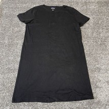 Patagonia Shirt Dress Womens Large Organic Cotton Black Short Sleeve Minimalist - £18.14 GBP