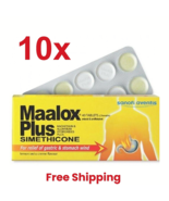 10 X Maalox Plus Simethicone For Relief of Gastric &amp; Stomach Wind 40&#39;S F... - $95.93